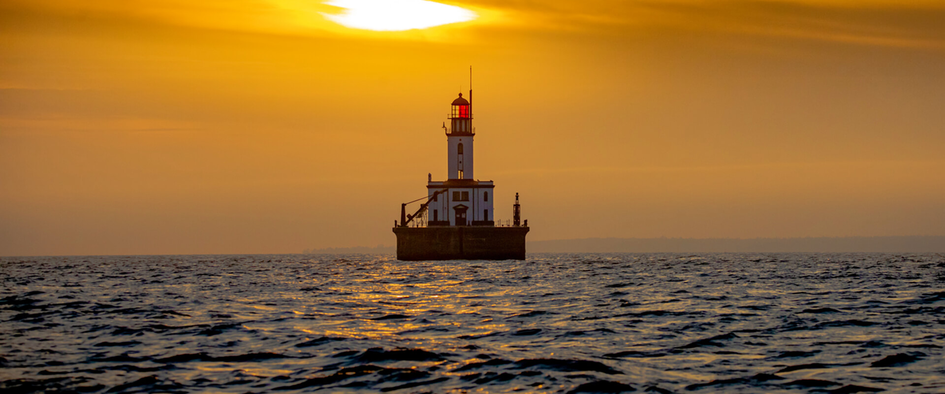 Detour Reef Lighthouse at Sunset